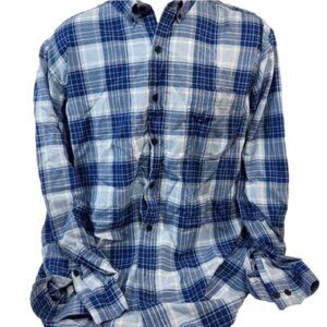 Columbia Blue Plaid Collared Button Up Shirt